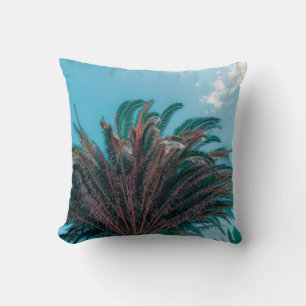 Coussin Vibes d'été Palm Tree Feuilles Pale Green
