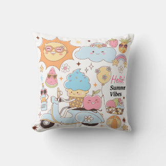 Coussin Vibes d'été Pastel