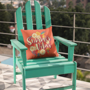 Coussin Vibes d'été Piscine côté floral