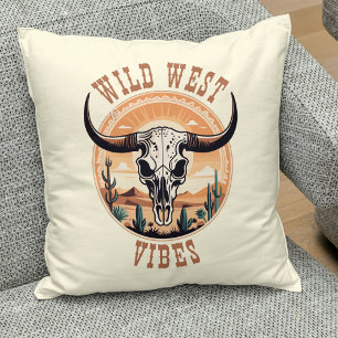 Coussin Vibes du Far West Crâne de Vache