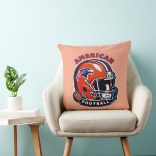Coussin Vibes Jour de Jeu Américain - Casque Vintage