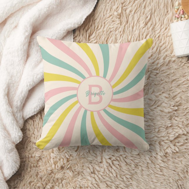 Coussin 'Vibes Lollypop', monogramme rétro (Couverture)