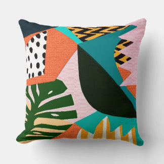 Coussin Vibes tropicales vintages