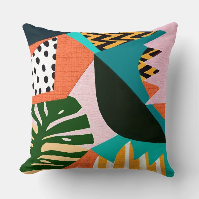 Coussin Vibes tropicales vintages (Recto)