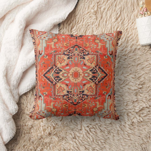 Coussin Vibes Vibrantes Orange Oriental Boho Style Marocai (Couverture)