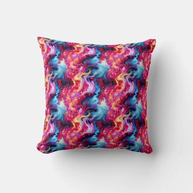 Coussin Vibrant Abstract Fluid Art Wrapping Paper (Recto)
