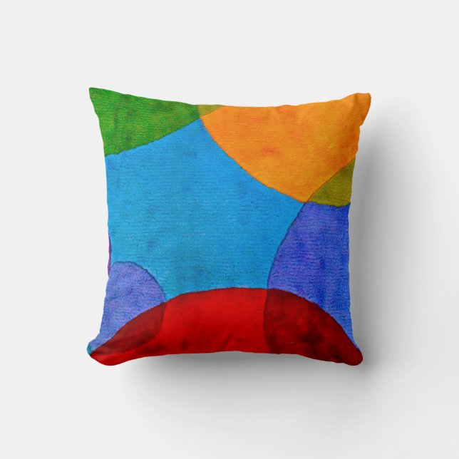 Coussin vibrant de couleurs primaires de motif de (Recto)