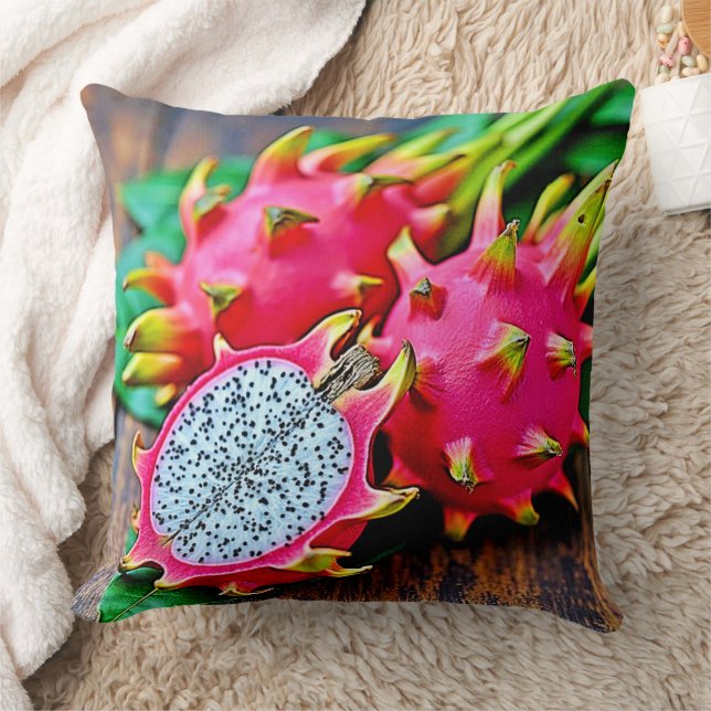 Coussin Vibrant Dragon Fruit Beauté Design (Couverture)