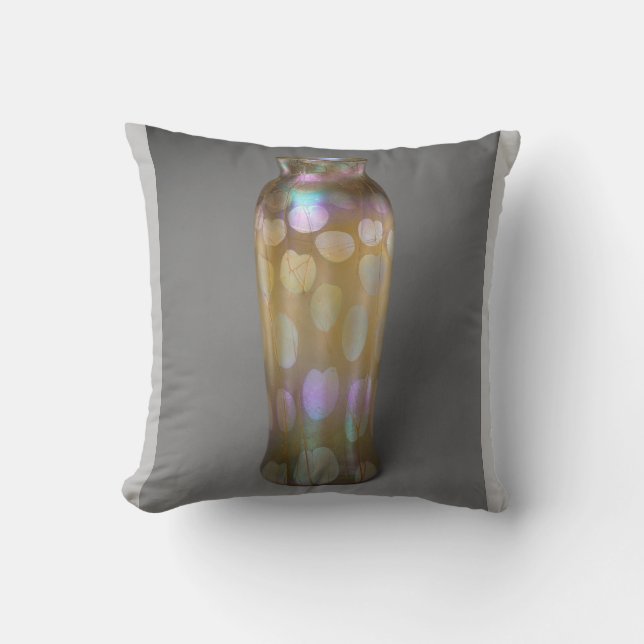 Coussin vibrant gris pour jeter vase (Recto)
