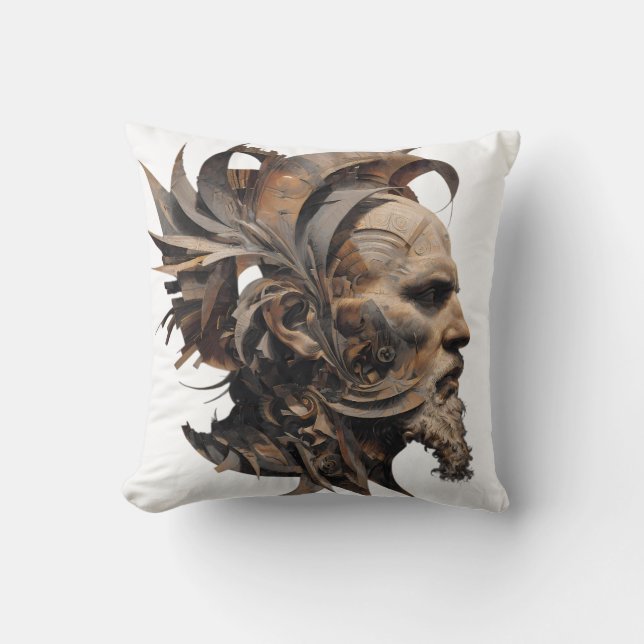 Coussin Vibrant Monarch Butterfly Illustration on Light Ba (Recto)