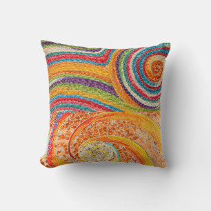 Coussin Vibrant mosaïque Abstraite