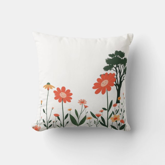 Coussin Vibrant Nature Art for Home & Gifts | Pillow (Recto)