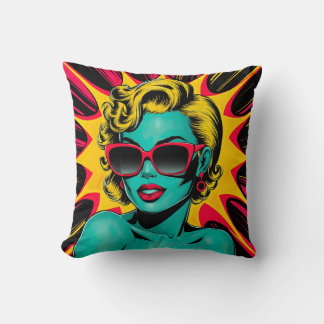 Coussin Vibrant Pop Art Diva
