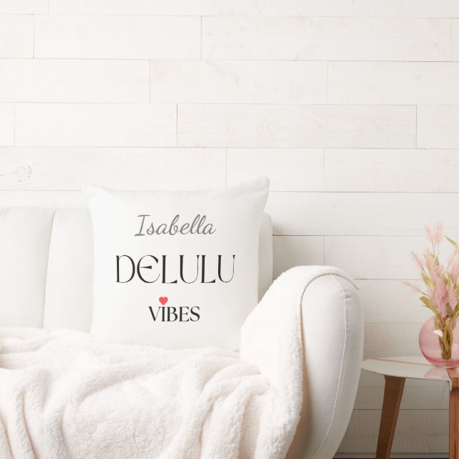 Coussin Vibrations délirantes, Cadeau de citation esthétiq (Canapé)