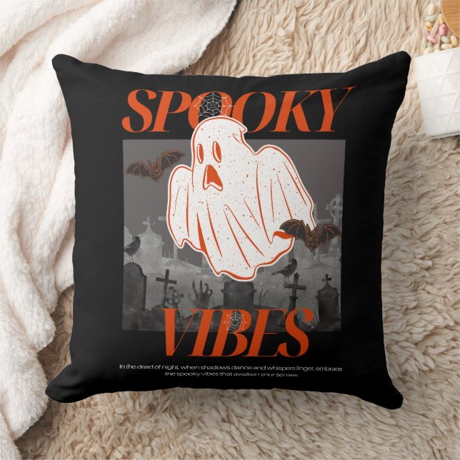 Coussin Vibrations effrayantes Halloween Fantôme (Couverture)