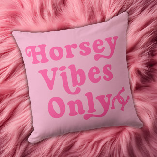 Coussin Vibrations Équestres Uniquement Rose Rétro