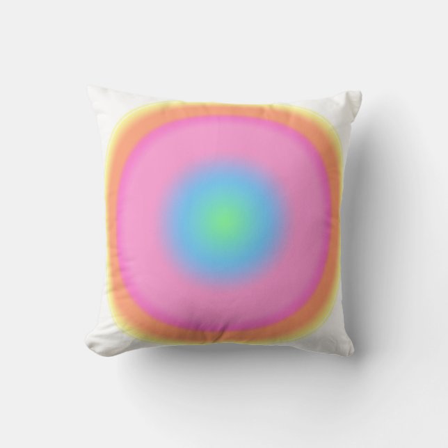 Coussin Vibrations positives - Dégradé coloré (Recto)