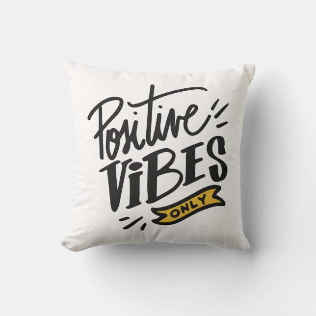 Coussin Vibrations Positives Motivation Réussite Attitude (Recto)