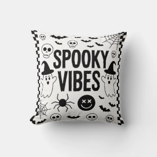 Coussin Vibrations Sombres Rétro Halloween