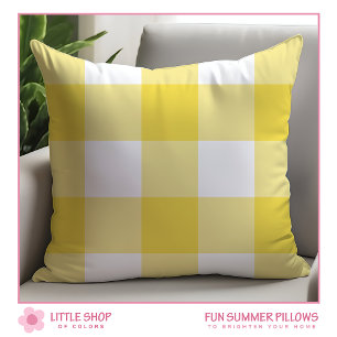 Coussin Vichy Buffalo Jaune