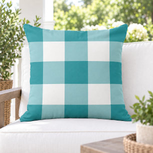 Coussin Vichy Teck Blanc Grand Damier