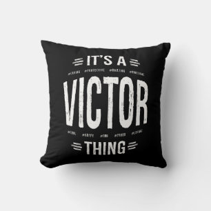 Coussin Victor Nom personnalisé Anniversaire Cadeau