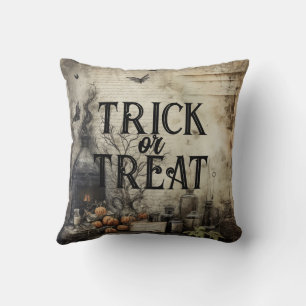 Coussin Victorian gothique Octobre Trick ou Treat Hallowee