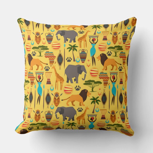 Coussin Vie africaine (Recto)