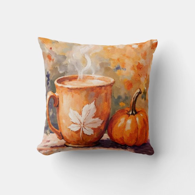 Coussin Vie citrouille épice (Recto)