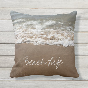 Coussin Vie de plage Citations Vagues Océan Plat d'eau c