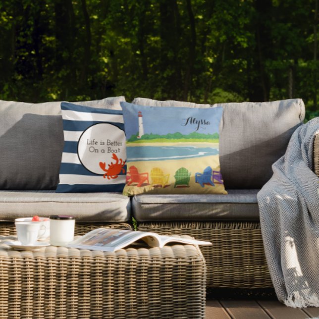 Coussin Vie de plage personnalisée (Créateur téléchargé)