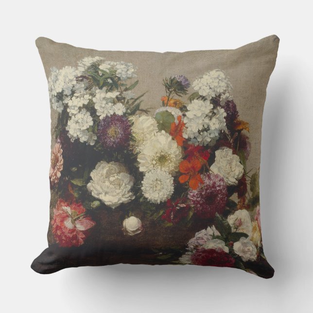 Coussin Vie morte avec fleurs (Recto)