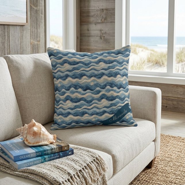 Coussin Vie océanique à marée basse Maison de plage côtièr (

Low Tide Ocean Life Coastal Beach House Ivory Blue Throw Pillow)