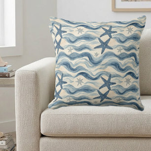 Coussin Vie Océanique Marées Côtières Maison de Plage Étoi