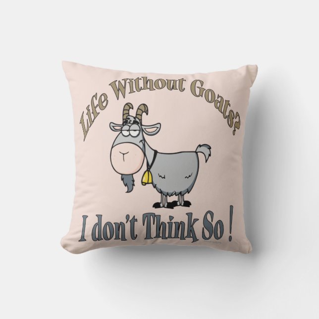 Coussin VIE SANS CHÈQUES | par TotallyGoatally™ (Recto)