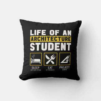 Coussin Vie Sur Un Travail D'Architecte Étudiant En Archit