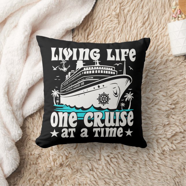 Coussin Vie Une Croisière À La Fois Famille Croisière (Couverture)