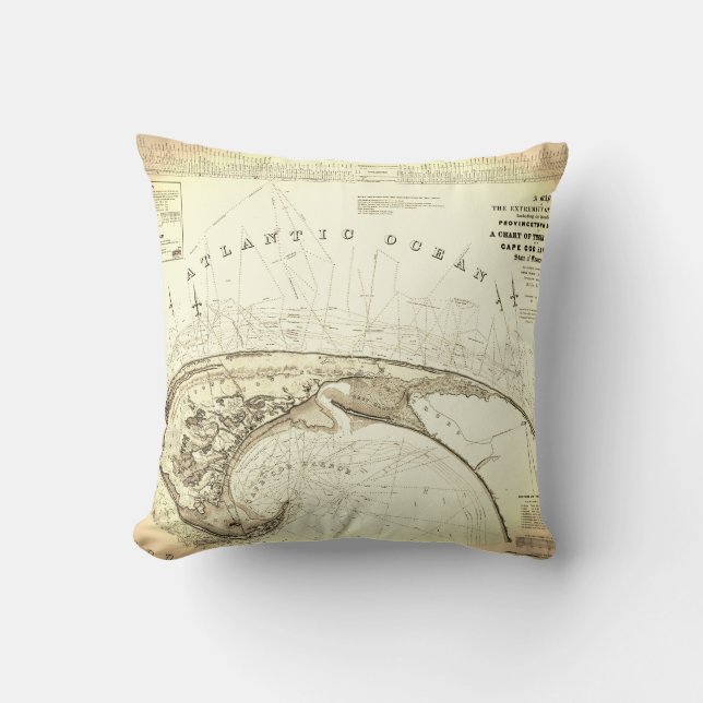 Coussin Vieille (1833) cartes de Provincetown Truro (Recto)