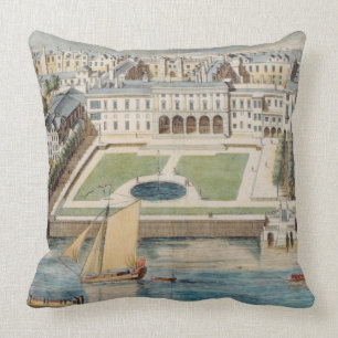 Coussin Vieille Chambre de Somerset sur le brin, gravé pa