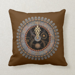 Coussin Vieille horloge #1C de Steampunk