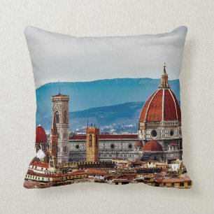 Coussin Vieille ville de Florence, horizon de l'Italie