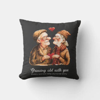 Coussin Vieillir avec vous amoureux - Valentines Day
