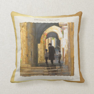 Coussin Vielle ville de Simta Jérusalem Israël Peinture pé