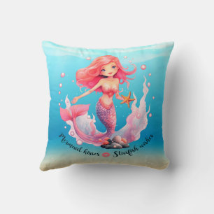 Coussin Viens nager avec moi Sirène