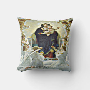 Coussin Vierge avec Angels Bouguereau
