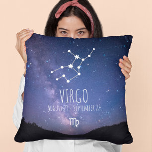 Coussin Vierge   Constellation Zodiaque personnalisée