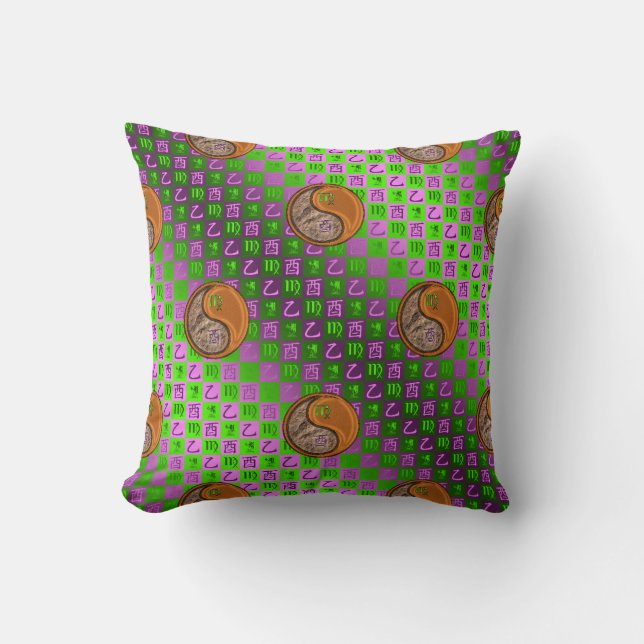 Coussin Vierge & Coq de Bois (Recto)