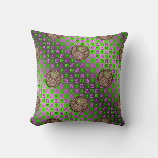 Coussin Vierge & Coq de Terre (Recto)