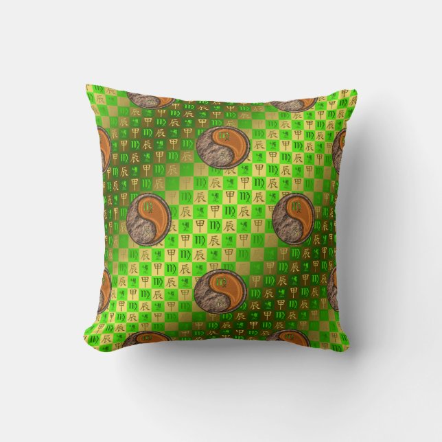 Coussin Vierge & Dragon de Bois (Recto)