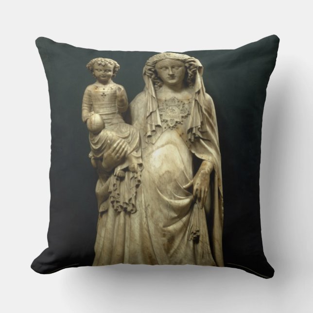 Coussin Vierge et enfant, c.1375 (albâtre) (Recto)